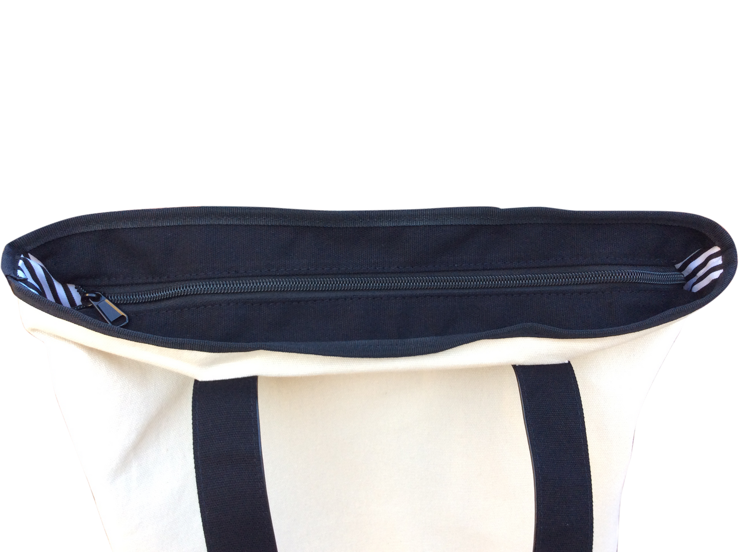 Nurse of Steel Tote Bag - Black and Cream Canvas Tote Bag